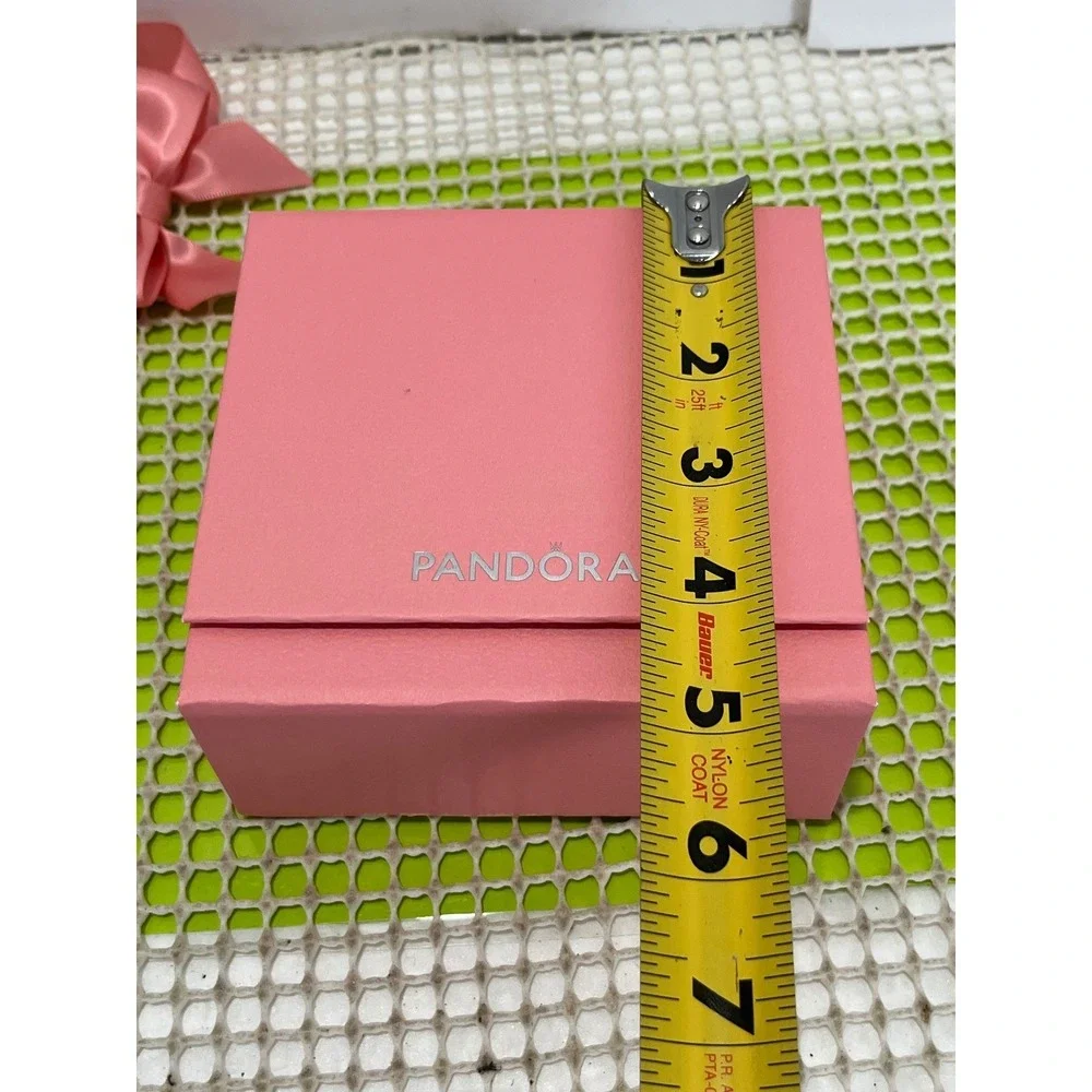 Pandora Pink Jewelry Gift Box w/ Ribbon Bow & Small White Inner‎ Box